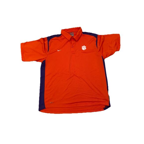 Nike Clemson Tigers Polo Shirt Mens Large College NCAA On-Field - Picture 1 of 5